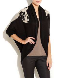 Black Pattern (Black) Tiger Back Cardigan  248758809  New Look