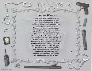 POLICE I AM THE OFFICER Poem Personalized Name Print  