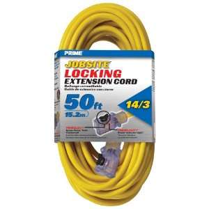   ECPL511730 14/3 SJTW Lighted Locking Plug, 50 Feet