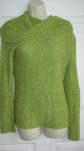 WHITE STAG GREEN COWL NECK SWEATER DRESS CASUAL ELEGANT  
