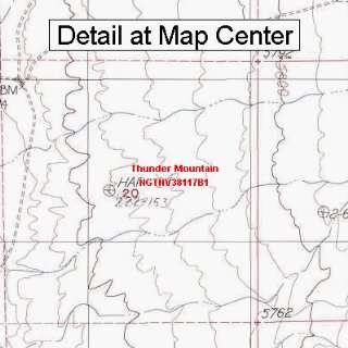 USGS Topographic Quadrangle Map   Thunder Mountain, Nevada (Folded 