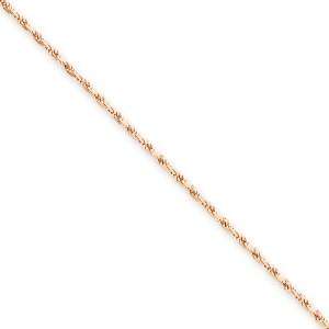  14k Gold Rose Gold 1.8mm D/C Rope Chain Jewelry