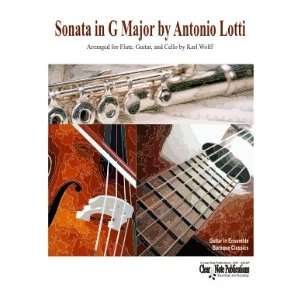  Sonata in G (Flute, Guitar, Cello) Antonio Lotti Books