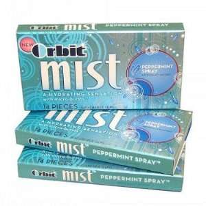 Orbit Mist Gum   Peppermint Spray, 14 piece pak, 12 count  