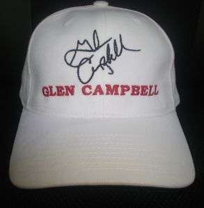 GLEN CAMPBELL CAP / HAT WITH STITCHED AUTOGRAPH  