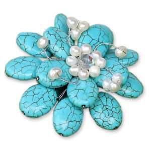  Pearl brooch, Blue Azalea Jewelry