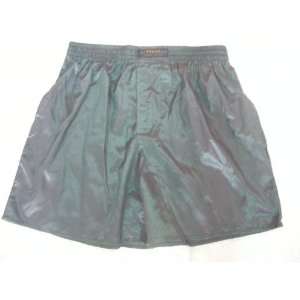  Mens 100% Thai Silk Boxer Shorts  Metallic Green Solid 