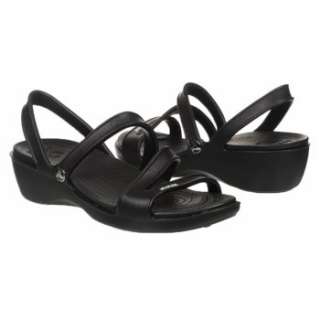 Womens Crocs Patricia Wedge Sandal Black Shoes 