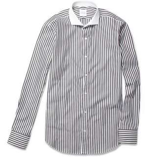 Simon Spurr Contrast Collar Bengal Stripe Slim Fit Shirt  MR PORTER