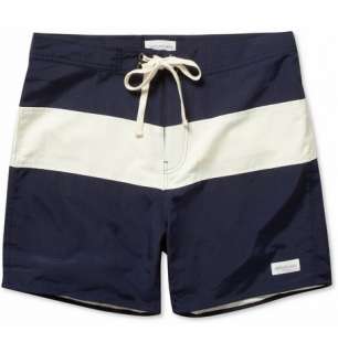   Swimwear  Plain swimwear  Grant Mid Length Striped Swim Shorts