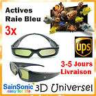 UPS 3x SainSonic 3D Lunettes Active Rechargeable Univer