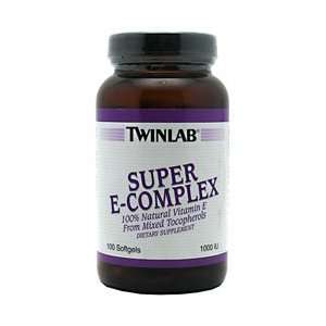  TwinLab/Super E Complex/1000 .I. U./100 softgels Health 