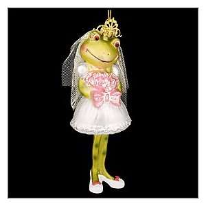  Frog Bride Glass Ornament