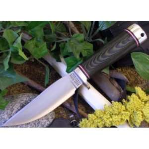  Custom Bark River Sharptail Skinner Knife w/Black and 