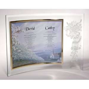  Wedding Combo in Etched Glass Frame 