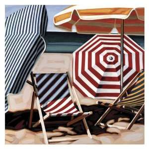  July Beach Gallery Wrapped Canvas, Brown, 30W x 30H in 