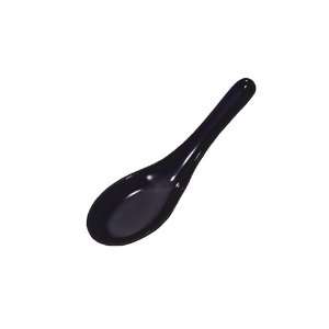  Black Melamine Soup Spoons
