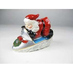  Santa with Snowmobile Salt and Pepper Shaker Set Kitchen 