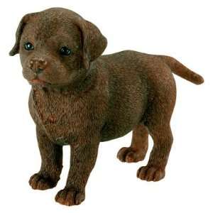 Chocolate Labrador Puppy / Dog   Collectible Figurine Statue Sculpture