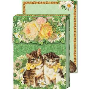  Punch Studio Pocket Mini Notepad   Kitties & Daisies 