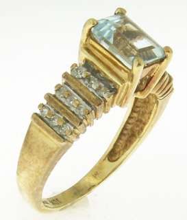 DIAMOND/AQUAMARINE COCKTAIL RING ~ BARGAIN SCRAP PRICE  