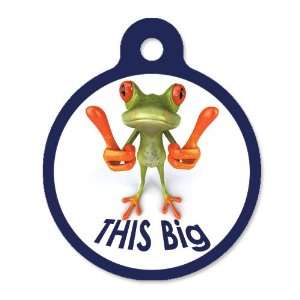  THIS Big   Pet ID Tag, 2 Sided Full Color, 4 Lines Custom 