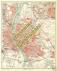 LANDKARTE 1894   BUDAPEST   KARTE   PLAN   MAP  