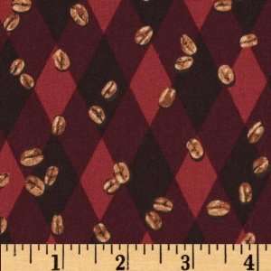  44 Wide The Daily Grind Coffee Beans Wine Fabric By The 