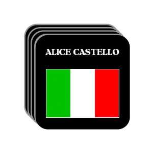 Italy   ALICE CASTELLO Set of 4 Mini Mousepad Coasters
