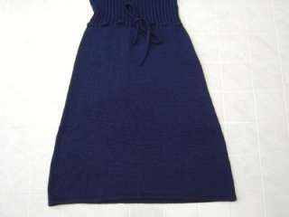 Calvin Klein Women Sweater Knit Wrap Wool Cowl Dress XS  