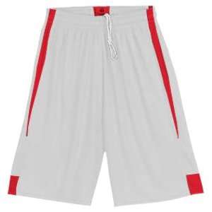  Badger B Jam Dazzle Basketball Shorts WHITE/RED YM Sports 