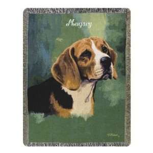    Linda Pickens Personalized Dog Throw   Beagle
