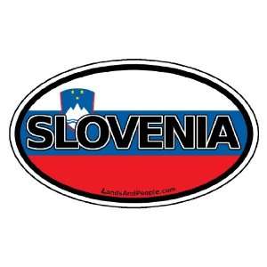 Slovenia Flag Car Bumper Sticker Decal Oval