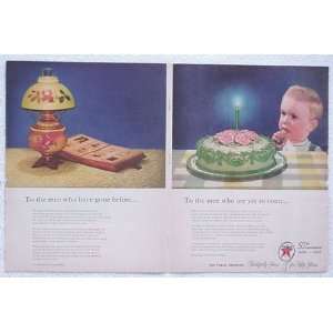  1952 Texaco 50th Anniversary Double Page Print Ad (2267 