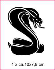 Schlangen verschiedene Aufkleber Schlangenaufkleber Set  