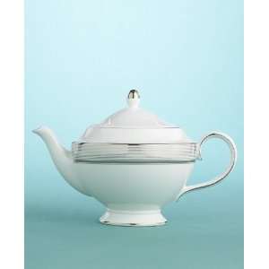   with Wedgwood Ribbon Stripe Beverage Pot in Silver
