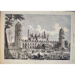   Palace Mourshedabad Turkey Village Market Print 1858