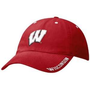 Nike Wisconsin Badgers Cardinal Campus Sandblasted Adjustable Hat 