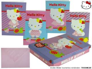 HELLO KITTY KARTE / GEBURSTSTAGSKARTE ♥12 STÜCK♥NEU♥   