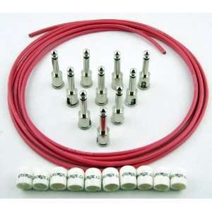  George Ls Red Cable Kit White Caps Musical Instruments