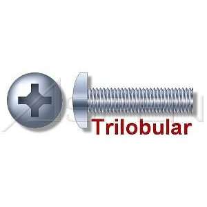 000pcs per box) Trilobular Thread Rolling Screws Pan Head Zinc 1/4 