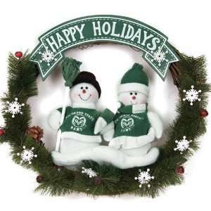  Colorado State Rams NCAA Snowman Christmas Wreath (20 