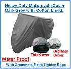   Heavy Duty Motorcycle Cover Cotton Lined Size L Water Proof pt2pe