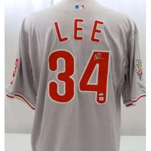Signed Cliff Lee World Series Jersey   GAI   Autographed MLB Jerseys 