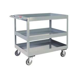  3 Lip Three Shelf Service Cart 2400 Lbs Capacity   18 X 