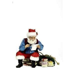 Kurt Adler Fabriche 10 Inch Reading Letter Santa 