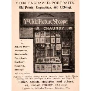  1900 Ad Olde Picture Shoppe 49 Broad Street Oxford Chaundy 