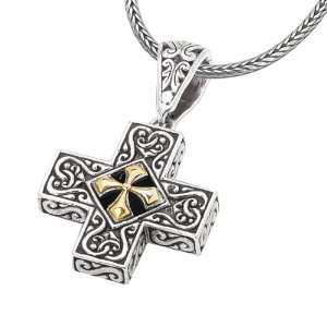   gold Enchanta Collection cross pendant enhancer White Isle Jewelry