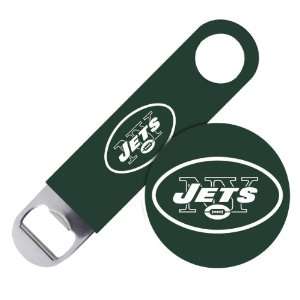  Boelter Bottle Opener with Coaster Set   New York Jets 