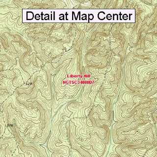  USGS Topographic Quadrangle Map   Liberty Hill, South 